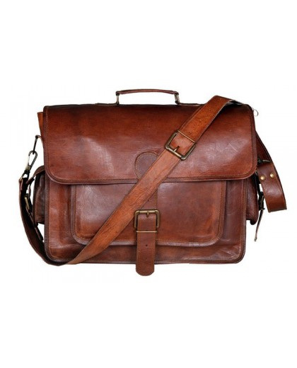 Classic Men's Leather Vintage Laptop Bag Satchel