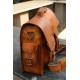 Lightweight Men's Brown Leather Office Briefcase Bag