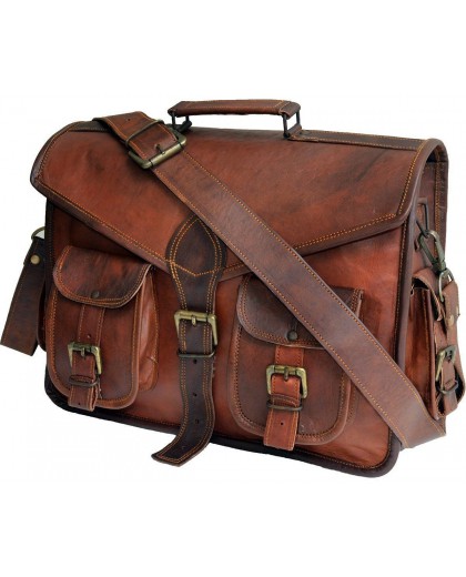 Comfort Men's Vintage Leather Messenger Bag