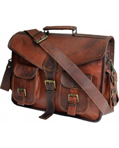 Comfort Men's Vintage Leather Messenger Bag