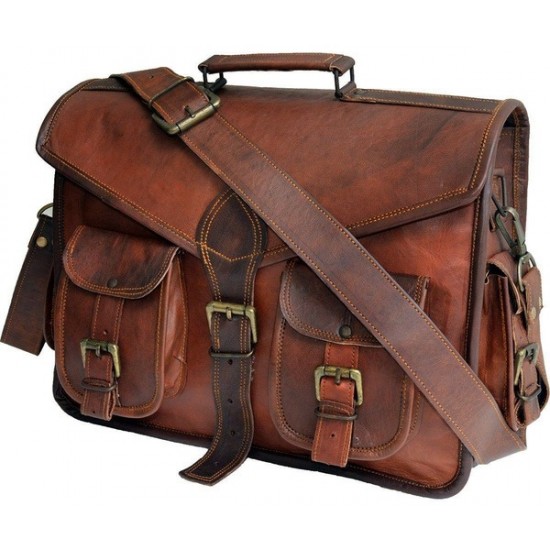 Comfort Men's Vintage Leather Messenger Bag