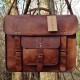 Lightweight Men's Vintage Leather Satchel Messenger Bag