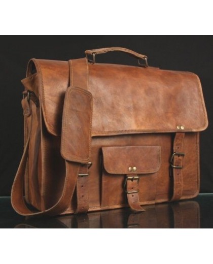 Comfort Men's Vintage Leather Satchel Bag