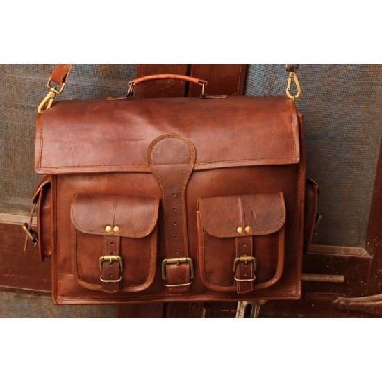 Modern Men's Vintage Leather Messenger Bag