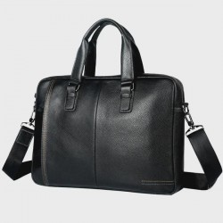 Modern Leather Men's Messenger Bag, Large Capacity Business Laptop Briefcase For Commute & Work