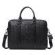 Versatile Handwoven Leather Men's Messenger Bag Top Grain Cowhide Briefcase & Laptop Bag